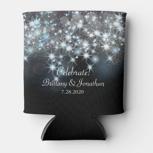 Glamoureus Elegant Weddenschap Glitter Sparkle Lig Blikjeskoeler (Voorkant)