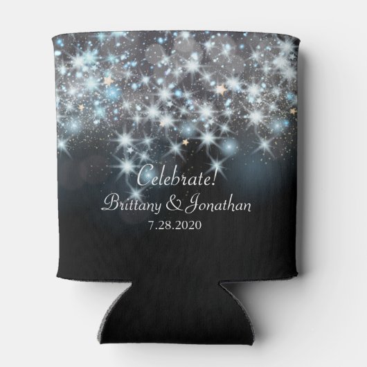 Glamoureus Elegant Weddenschap Glitter Sparkle Lig Blikjeskoeler (Achterkant)