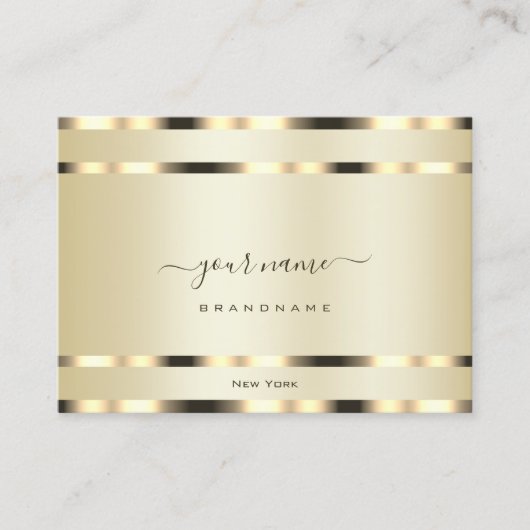 Glamoureus en elegant Gold Effect Professional Visitekaartje (Voorkant)