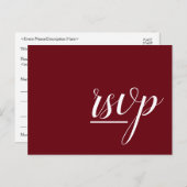 Glamoureus en Fancy "rsvp"-Briefkaart Briefkaart (Voorkant / Achterkant)