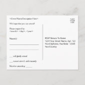 Glamoureus en Fancy "rsvp"-Briefkaart Briefkaart (Achterkant)