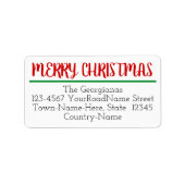 Glamoureus en geraffineerd "MERRY CHRISTMAS" Etiket (Voorkant)