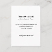 Glamoureus Eyelash Extension Client Consulting Visitekaartje (Achterkant)