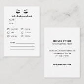 Glamoureus Eyelash Extension Client Consulting Visitekaartje (Voorkant / Achterkant)