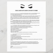 Glamoureus EYELASH EXTENSION CONSENT FORM Flyer (Voorkant)