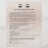Glamoureus EYELASH EXTENSION CONSENT FORM Flyer (Voorkant)