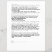 Glamoureus EYELASH EXTENSION Liability Waiver Form Flyer (Achterkant)