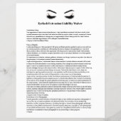 Glamoureus EYELASH EXTENSION Liability Waiver Form Flyer (Voorkant)