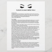 Glamoureus EYELASH EXTENSION Liability Waiver Form Flyer (Voorkant)