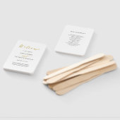 Glamoureus Faux Gold Classic Weddenschap Handwaaier (Niet-gemonteerd)