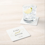 Glamoureus Faux Gold Classic Weddenschap Kartonnen Onderzetters (Insitu)