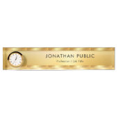 Glamoureus Faux Gold Elegant Moderne Sjabloon Naambordje (Voorkant)