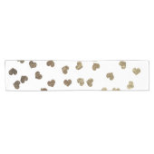 Glamoureus Faux Gold Hearts Patroon Korte Tafelloper (Horizontaal)