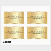 Glamoureus Faux Gold Metallic look Modern Design Rechthoekige Sticker (Vel)