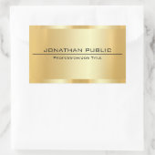 Glamoureus Faux Gold Metallic look Modern Design Rechthoekige Sticker (Tas)