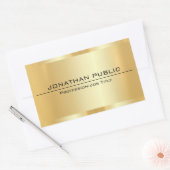 Glamoureus Faux Gold Metallic look Modern Design Rechthoekige Sticker (Envelop)