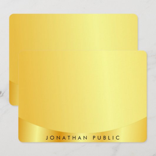 Glamoureus Faux Gold Metallic look Sjabloon (Voorkant / Achterkant)
