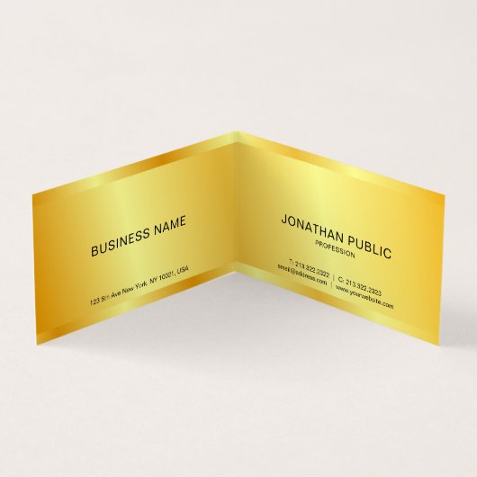 Glamoureus Faux Gold Metallic look Sjabloon Visitekaartje