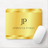 Glamoureus Faux Gold Modern Elegant Monogrammen Muismat (Met muis)