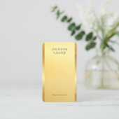 Glamoureus Faux Gold Modern Professional Elegant Visitekaartje (Staand voorkant)
