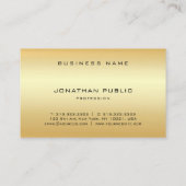 Glamoureus Faux Gold Monogrammed Sjabloon Visitekaartje (Achterkant)