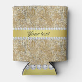 Glamoureus Faux Gold Sequins en Diamonds Blikjeskoeler (Voorkant)