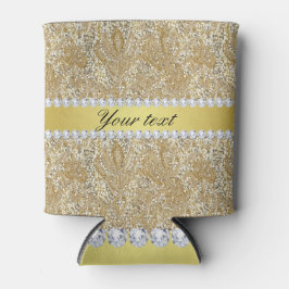 Glamoureus Faux Gold Sequins en Diamonds Blikjeskoeler