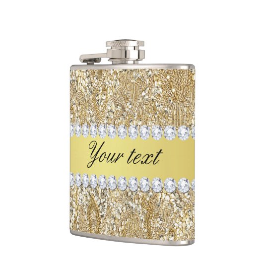 Glamoureus Faux Gold Sequins en Diamonds Heupfles (Links)