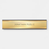 Glamoureus Faux Gold Trendy Sjabloon Moderne elega Deurbordje (Voorkant)