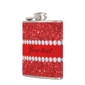 Glamoureus Faux Red Sequins en Diamonds Heupfles (Links)
