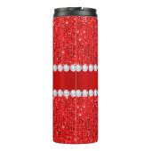 Glamoureus Faux Red Sequins en Diamonds Thermosbeker (Achterkant)