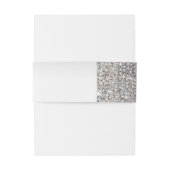 Glamoureus Faux Silver Sequins Bow Baby shower Uitnodigingen Wikkel (Achterkant Voorbeeld)