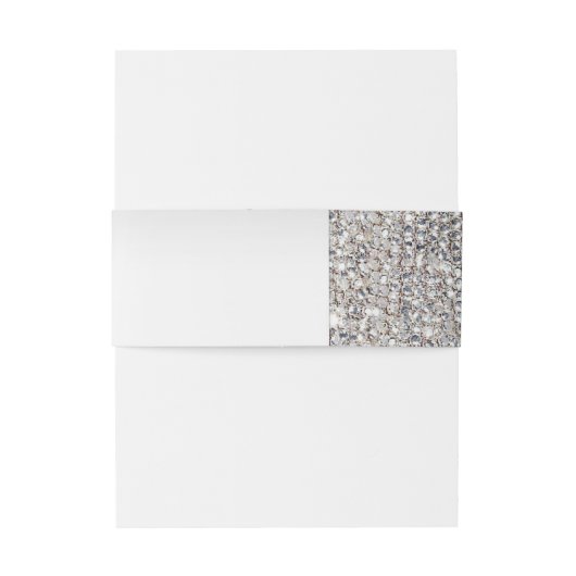 Glamoureus Faux Silver Sequins Bow Baby shower Uitnodigingen Wikkel (Achterkant Voorbeeld)