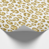 Glamoureus Faux Sparkly Gold Leopard Cadeaupapier (Hoek)