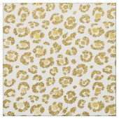 Glamoureus Faux Sparkly Gold Leopard Stof (Swatch)