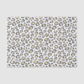Glamoureus Faux Sparkly Gold & Silver Leopard Tissuepapier (Voorkant)