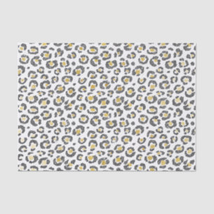 Glamoureus Faux Sparkly Gold & Silver Leopard Tissuepapier