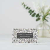 Glamoureus Faux Sparkly Gold & Silver Leopard Visitekaartje (Staand voorkant)