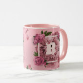 Glamoureus Floral Peonies Design Mok (Voorkant rechts)