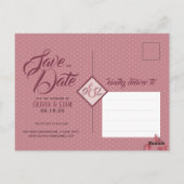 Glamoureus Floral Peonies Design Save the Date Briefkaart (Achterkant)