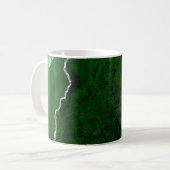 Glamoureus Forest Green Marble Chic Silver Glitter Koffiemok (Voorkant links)