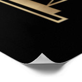 Glamoureus Gatsby Art Deco SWEET 16 uit 1920 Poster (Hoek)