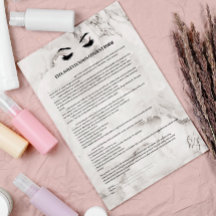 Glamoureus gemarmerde EYELASH EXTENSION CONSENT FO