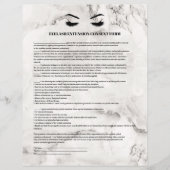 Glamoureus gemarmerde EYELASH EXTENSION CONSENT FO Flyer (Voorkant)