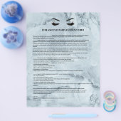 Glamoureus gemarmerde EYELASH EXTENSION CONSENT FO Flyer (Enkel)