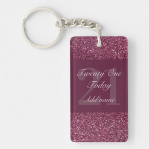 Glamoureus gepersonaliseerde sleutelhanger 21ste v
