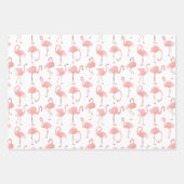 Glamoureus Girly Pink Flamingo patronen Inpakpapier Vel (Voorkant 3)