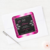 Glamoureus Girly Pink Product Labels Black en Logo (Envelop)