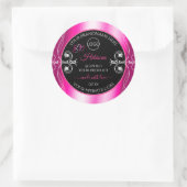 Glamoureus Girly Pink Product Labels Black en Logo (Tas)