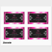 Glamoureus Girly Pink Product Labels Diamonds Blac (Vel)